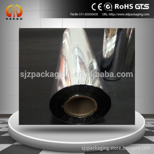 High reflectivity aluminum metalized pet film for yarn
